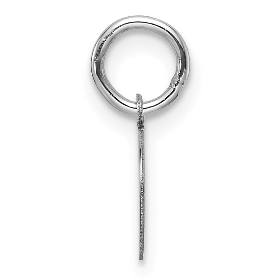 14k White Gold Plain .013 Gauge Round Engravable Disc Charm-XWM673/13