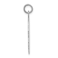 14k White Plain Large.013 Depth Facing Left Engravable Boy Charm-XWM67/13
