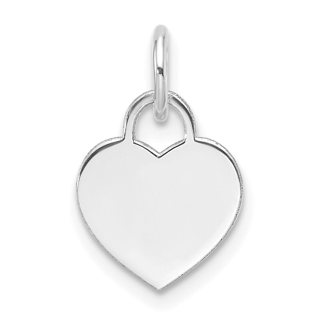 14k White Gold Small Engravable Heart-XWM689/13