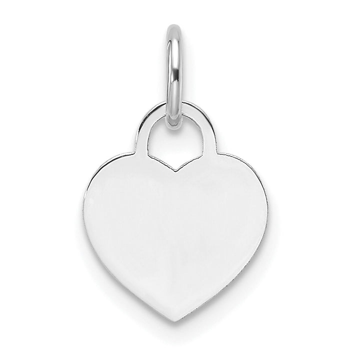 14k White Gold Small Engravable Heart-XWM689/13