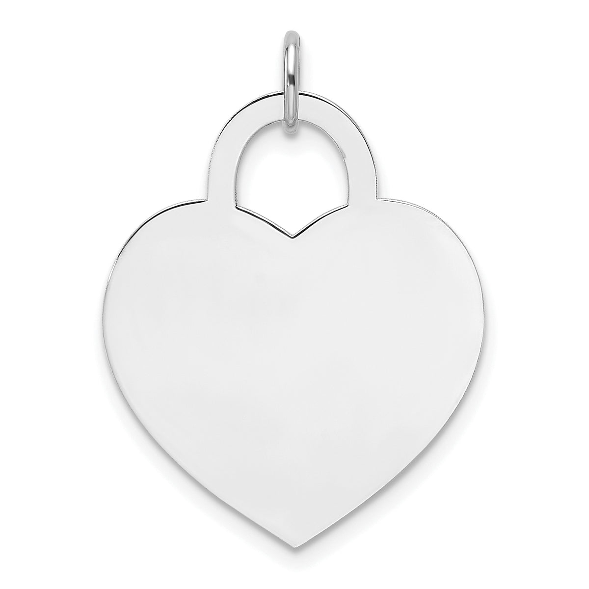 14k White Gold Large Engravable Heart-XWM690/13