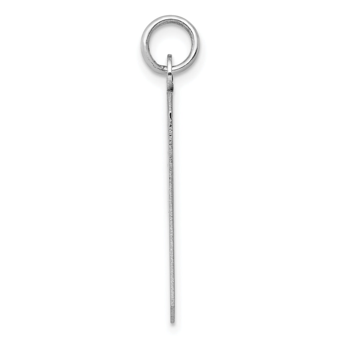 14k White Gold Plain .018 Gauge Rectangular Engravable Charm-XWM98/18