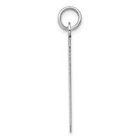 14k White Gold Plain .018 Gauge Rectangular Engravable Charm-XWM98/18
