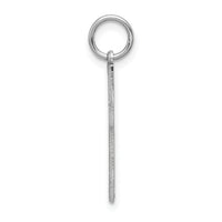 14k White Gold Solid Laser Etched Cross Pendant-XWR1