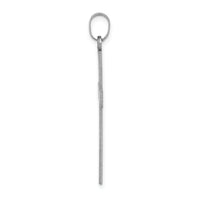 14k White Gold Florentine Satin Cross Pendant-XWR11