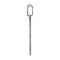 14k White Gold Polished Cross Pendant-XWR13