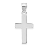 14k White Gold Polished Cross Pendant-XWR14