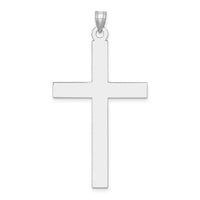 14k White Gold Polished Cross Pendant-XWR16