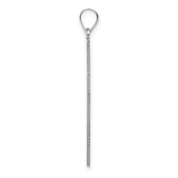 14k White Gold Solid Laser Etched Cross Pendant-XWR30