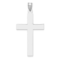 14k White Gold Polished Cross Pendant-XWR35