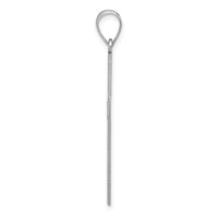 14k White Gold Polished Cross Pendant-XWR36