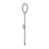 14k White Gold .01ct. Diamond Cross Pendant-XWR37