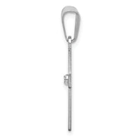 14k White Gold .01ct. Diamond Cross Pendant-XWR38