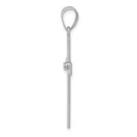 14k White Gold .02ct. Diamond Cross Pendant-XWR40