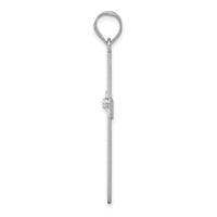 14k White Gold .02ct. Diamond Cross Pendant-XWR41