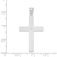 14k White Gold .02ct. Diamond Cross Pendant-XWR41