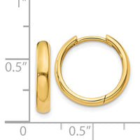 14k Round Hinged Hoop Earrings-XY1121