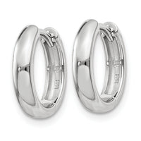 14k White Gold Round Hinged Hoop Earrings-XY1123