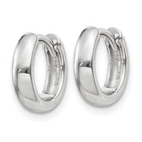 14k White Gold Round Hinged Hoop Earrings-XY1124