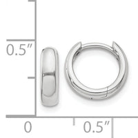 14k White Gold Round Hinged Hoop Earrings-XY1124