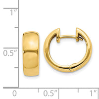 14k Round Hinged Hoop Earrings-XY1127