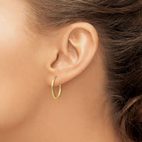 14k 1.5mm Polished Round Endless Hoop Earrings-XY1159
