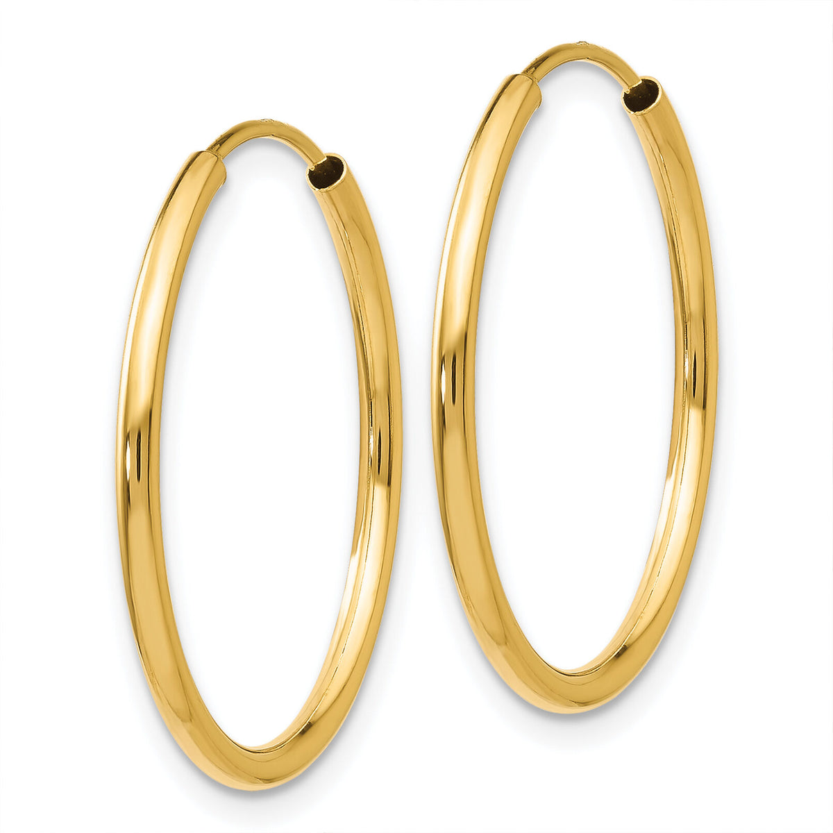 14k 1.5mm Polished Round Endless Hoop Earrings-XY1160