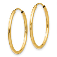 14k 1.5mm Polished Round Endless Hoop Earrings-XY1160