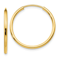 14k 1.5mm Polished Round Endless Hoop Earrings-XY1160