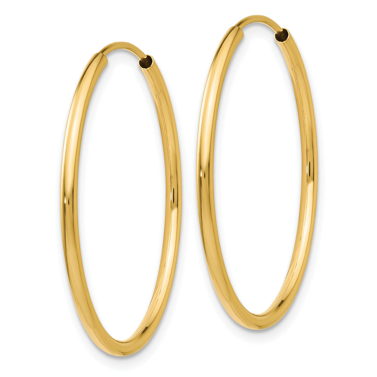 14k 1.5mm Polished Round Endless Hoop Earrings-XY1161