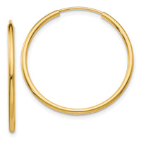 14k 1.5mm Polished Round Endless Hoop Earrings-XY1161