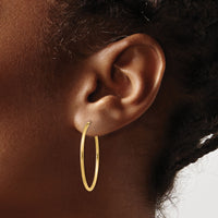 14k 1.5mm Polished Round Endless Hoop Earrings-XY1162