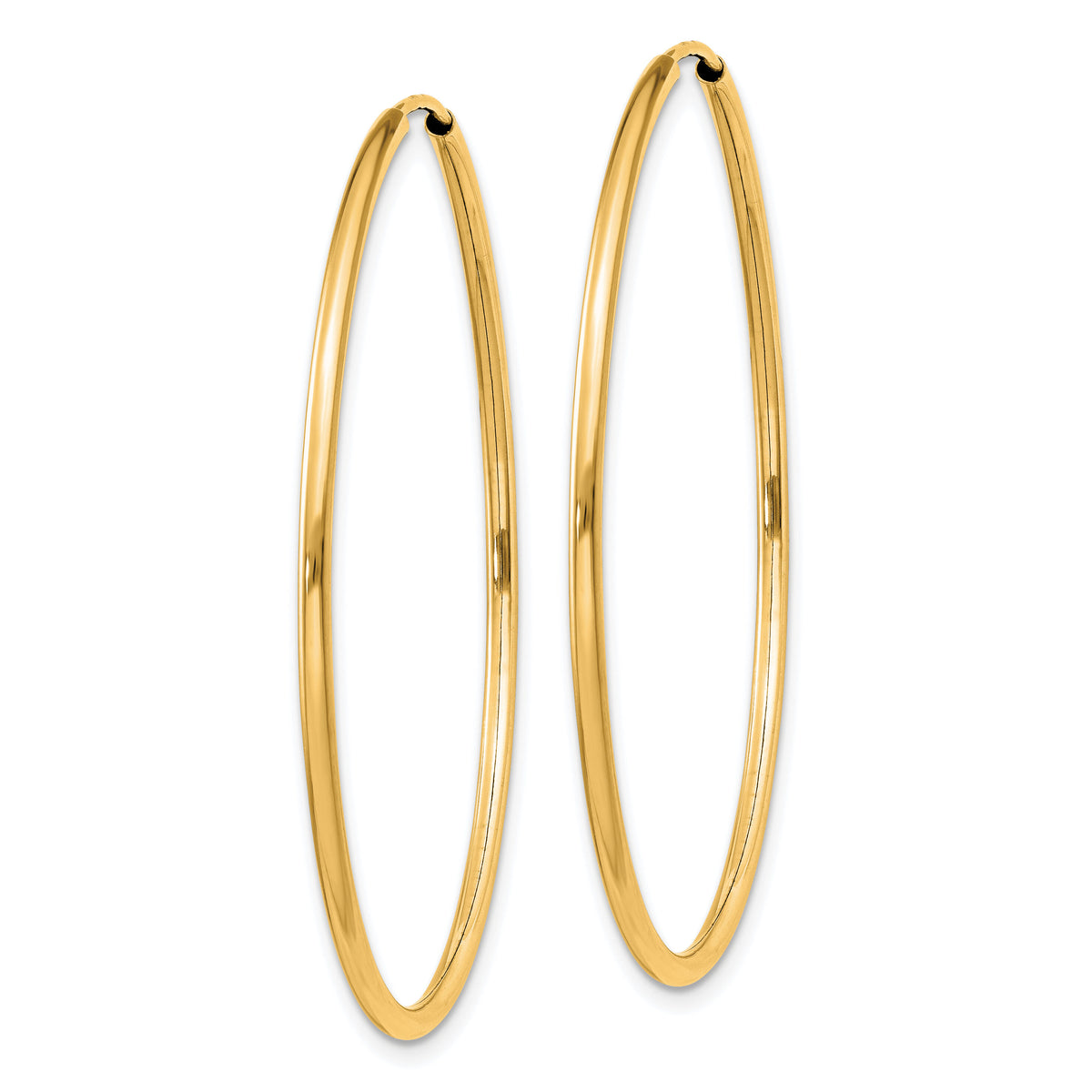 14k 1.5mm Polished Round Endless Hoop Earrings-XY1164
