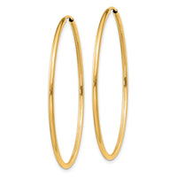 14k 1.5mm Polished Round Endless Hoop Earrings-XY1164