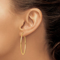 14k 1.5mm Polished Round Endless Hoop Earrings-XY1164