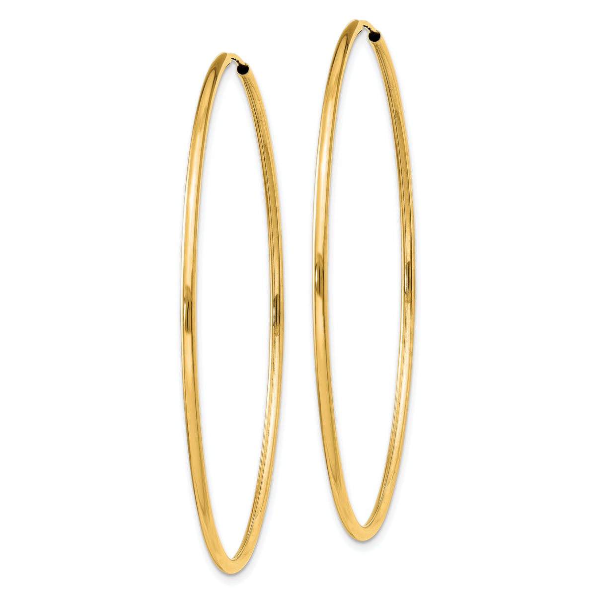 14k 1.5mm Polished Round Endless Hoop Earrings-XY1166