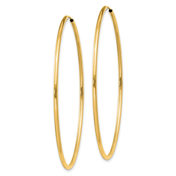 14k 1.5mm Polished Round Endless Hoop Earrings-XY1166