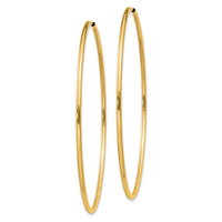 14k 1.5mm Polished Round Endless Hoop Earrings-XY1167