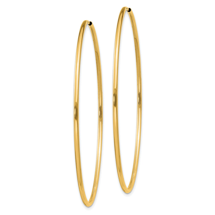 14k 1.5mm Polished Round Endless Hoop Earrings-XY1167