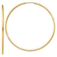14k 1.5mm Polished Round Endless Hoop Earrings-XY1167