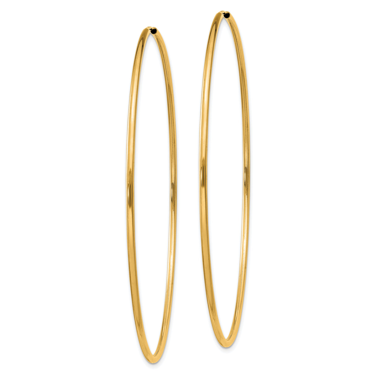 14k 1.5mm Polished Round Endless Hoop Earrings-XY1168