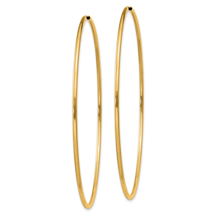 14k 1.5mm Polished Round Endless Hoop Earrings-XY1168