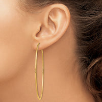 14k 1.5mm Polished Round Endless Hoop Earrings-XY1168