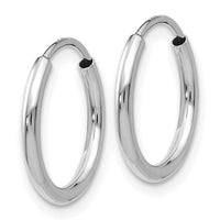 14k White Gold 1.5mm Polished Endless Hoop Earrings-XY1181