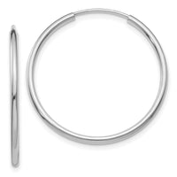 14k White Gold 1.5mm Polished Endless Hoop Earrings-XY1185
