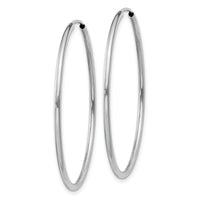 14k White Gold 1.5mm Polished Endless Hoop Earrings-XY1187
