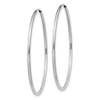 14k White Gold 1.5mm Polished Endless Hoop Earrings-XY1188