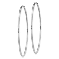 14k White Gold 1.5mm Polished Endless Hoop Earrings-XY1190