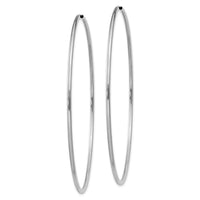 14k White Gold 1.5mm Polished Endless Hoop Earrings-XY1192
