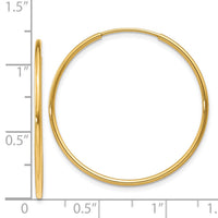 14k 1.20mm Endless Hoop Earring-XY1206